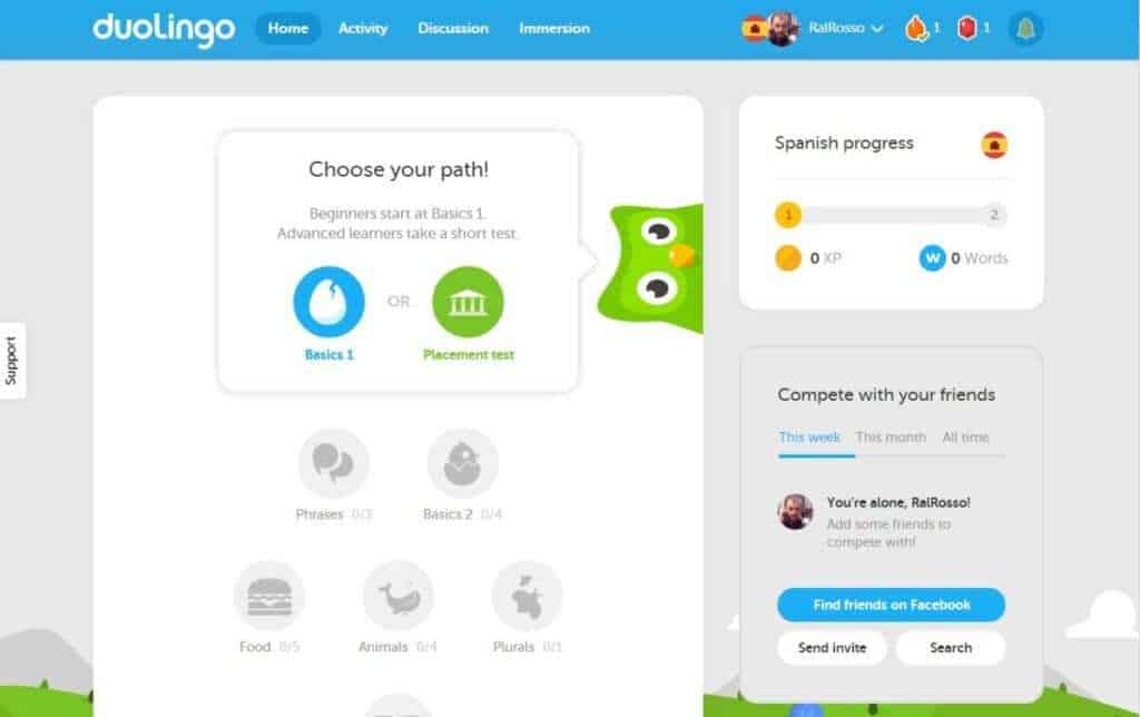 Duolingo-screenshot-2-EN - The Foreign Language Collective