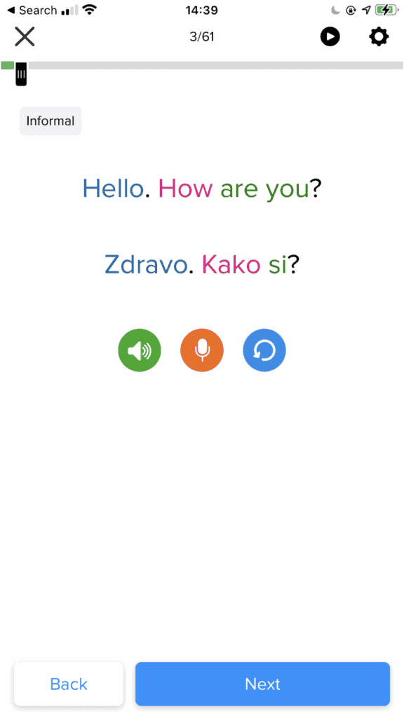 mango languages language learning app review screenshot