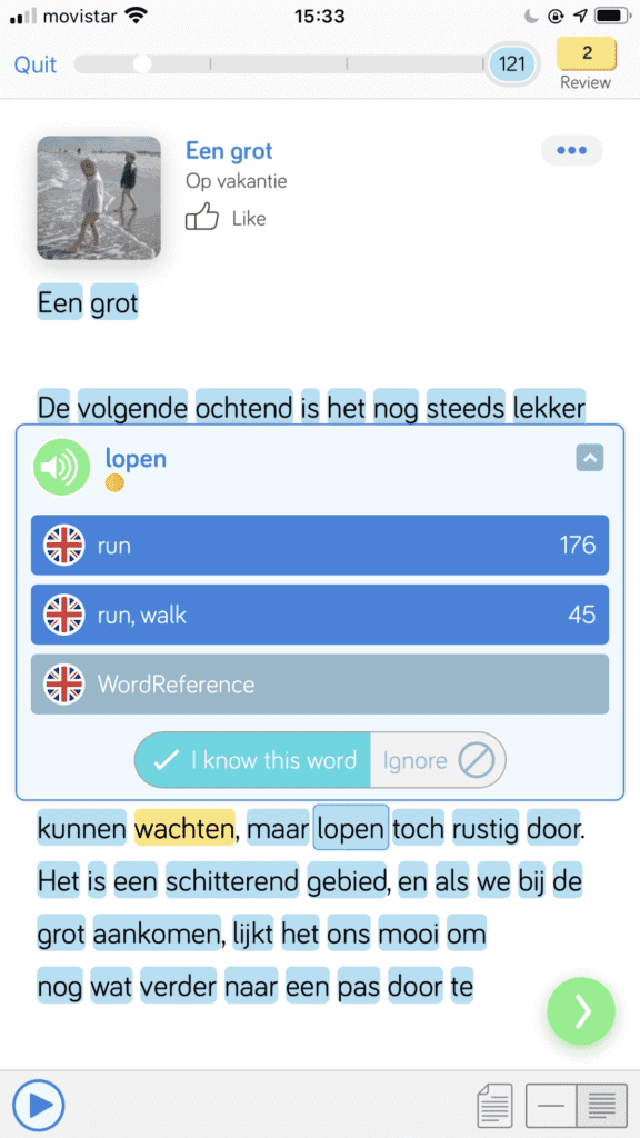 lingq language learning app review screenshot